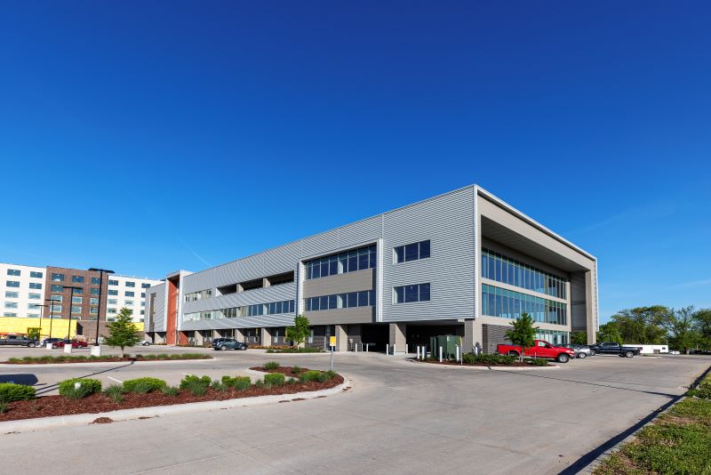 South Side of the Rise Building at Nebraska Innovation Campus
