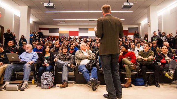Interest in UNL Maker Club's first meeting on Feb. 5 was so high they had to move it to a larger lecture hall to fit everyone. More than 200 people showed up.