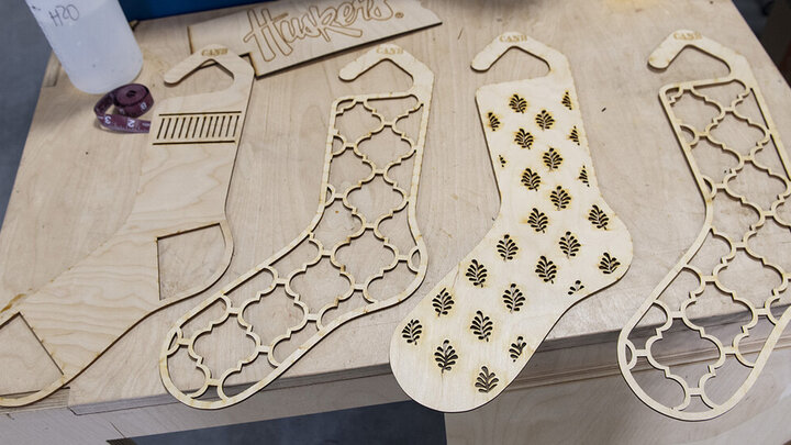Sock blocks (for knitting socks) were ordered through Request a Maker by a local yarn shop and created by a Nebraska Innovation Studio member in 2019.