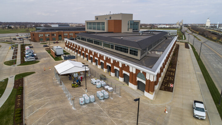 Hand sanitizer production facility at the Food Innovation Center