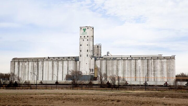 The first project in Spreetail's new Elevate initiative will be to cover this grain elevator along Salt Creek Roadway near North 27th Street with 20-foot-by-60-foot billboard banners featuring submitted designs. The banners will be hung Aug. 31.