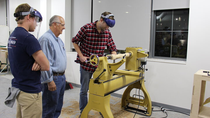 Members of the Great Plains Woodturning Club meet monthly at Nebraska Innovation Studio at Nebraska Innovation Campus. 