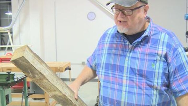 Phil Whitmarsh is turning wood from the USS Battleship Texas into electric guitars.