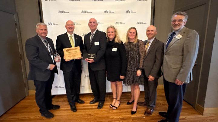 Synbiotic Health team pictured with Governor Pete Ricketts.